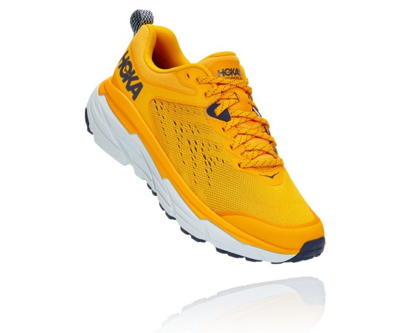 Hoka One One Challenger ATR 6 Mens UK - Yellow Trail Running Shoes - EFSBM1589